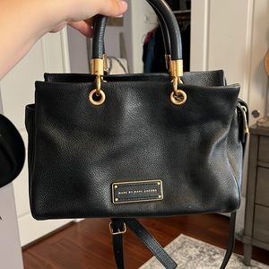 Marc Jacobs black purse with gold hardware
